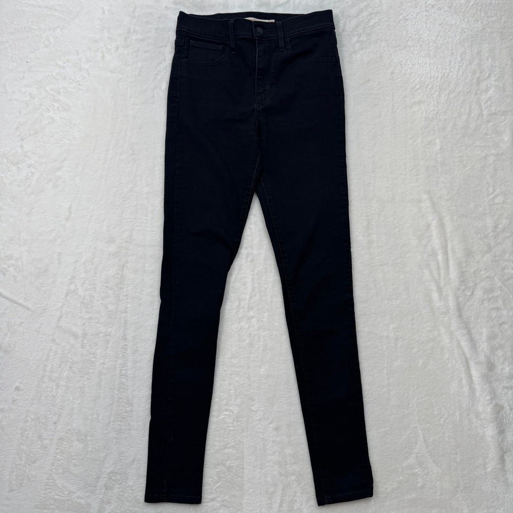 Levi's Jeans Womens 27 Black 720 High Rise Super Skinny Stretch Denim Solid